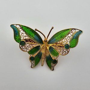 Veronese 18k gold-clad 925 Butterfly - Signed